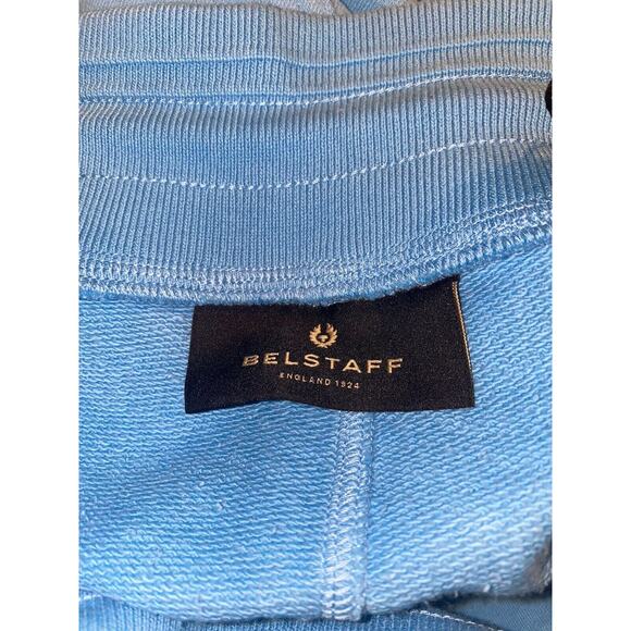 Belstaff drawstring sweat shorts Size medium New Horizon Blue cotton‎ fleece - Picture 5 of 10